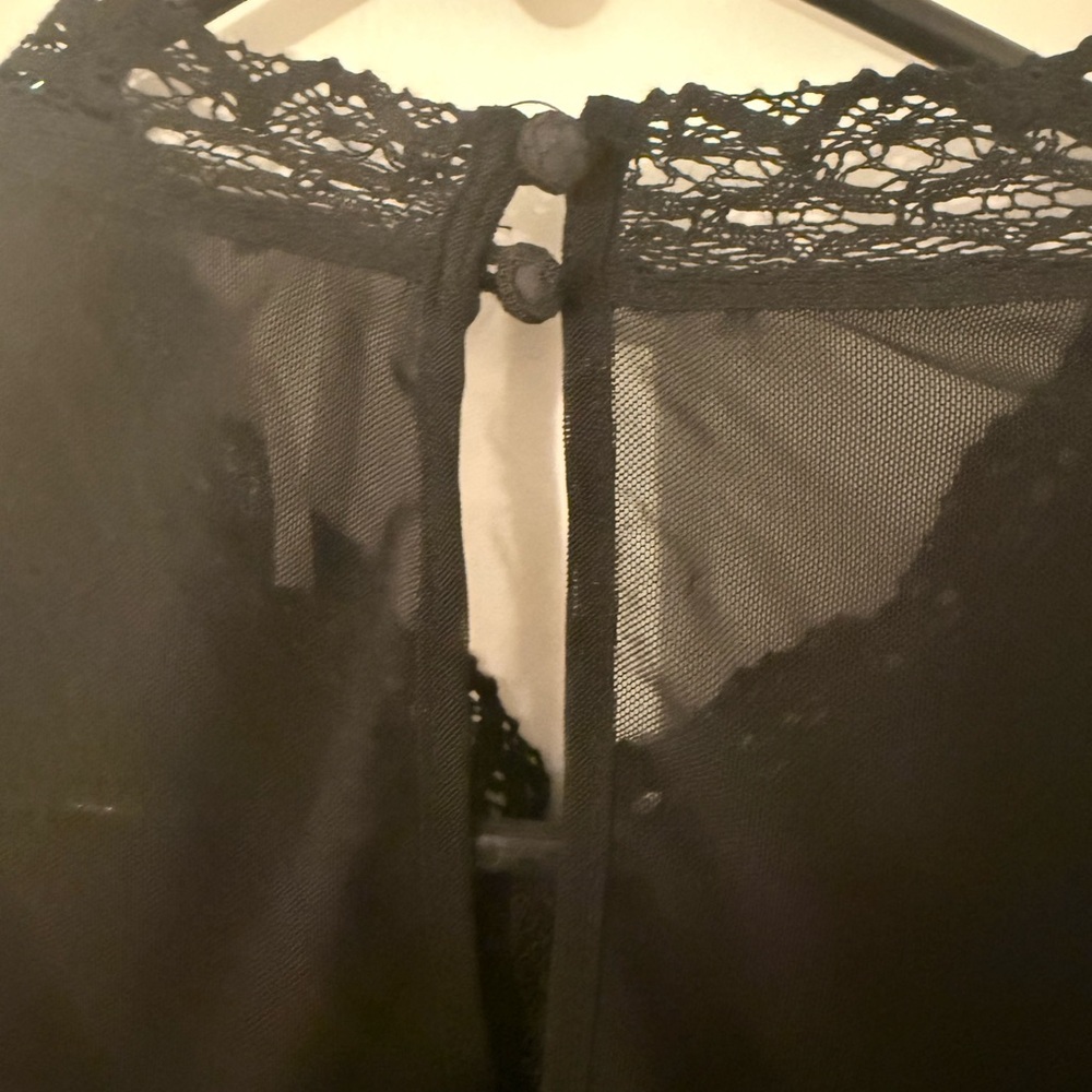 Free People Black Lace Blouse - Picture 3 of 4